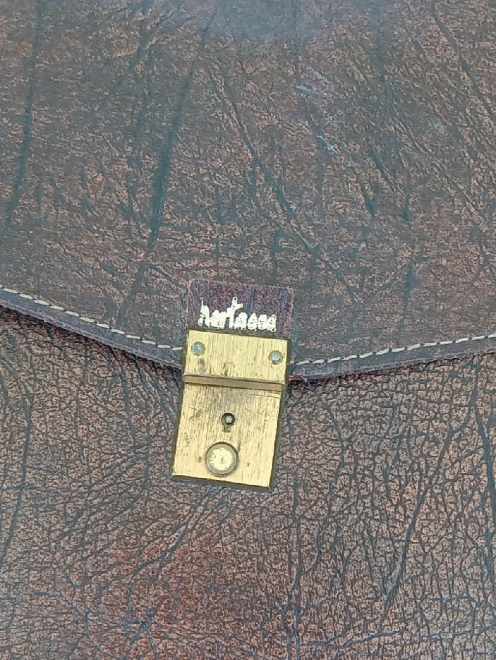 Rare Hartmann Vintage Embossed Leather Document Folio Briefcase Portfolio